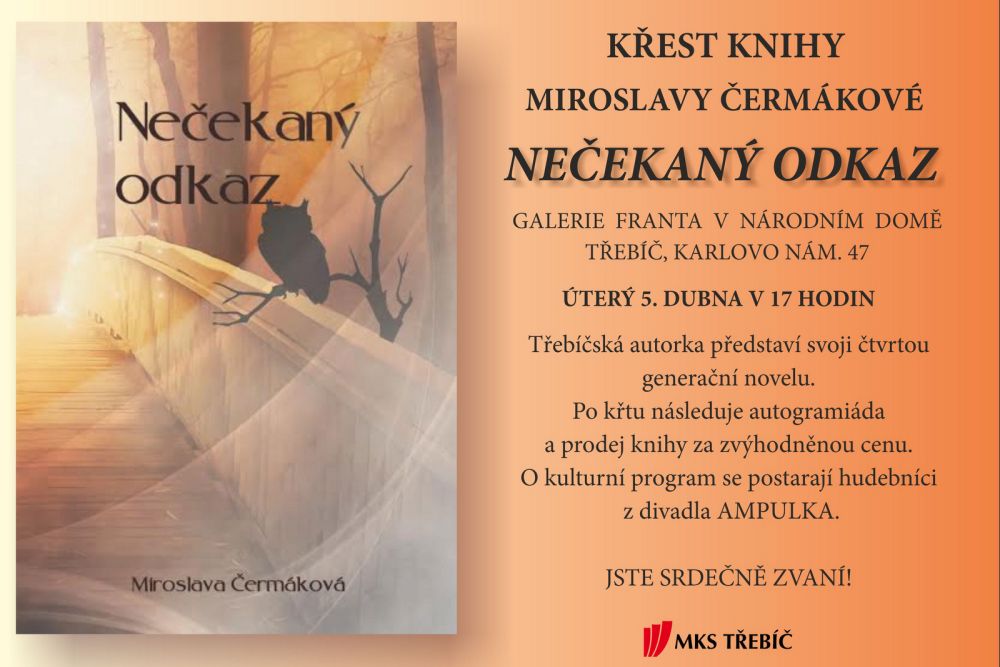Mirka Čermáková představí už svou čtvrtou generační novelu