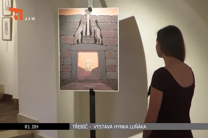 TV R1 Jih o výstavě Hynka Luňáka v Malovaném domě