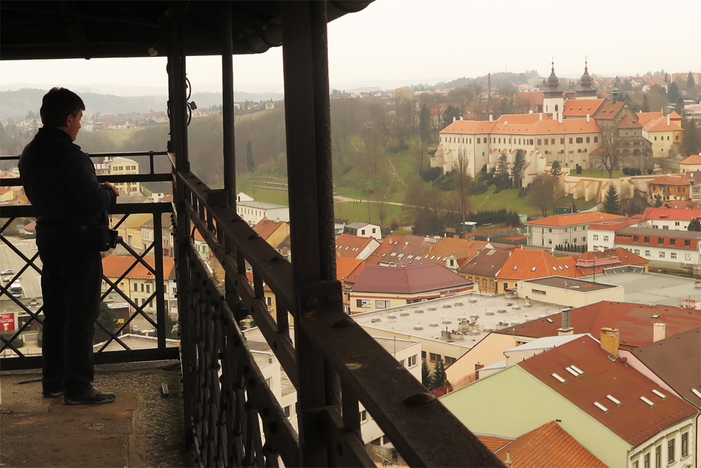 Z věže je krásný pohled zejména na historickou část Třebíče.