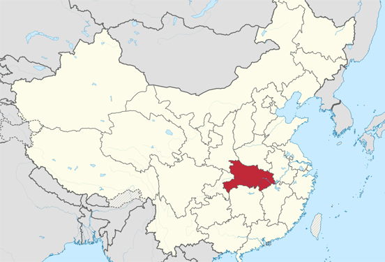 Provincie Hubei ve východní Číně